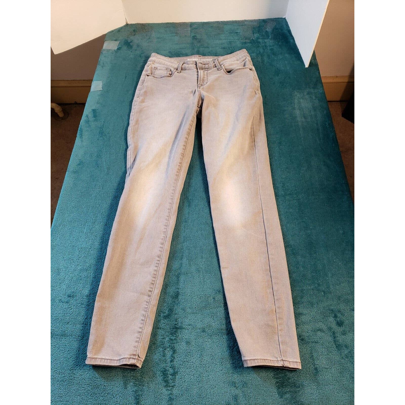 Old Navy Jeans Womens Sz 4 Gray Stretch Mid Rise Skinny Ladies Pants Denim